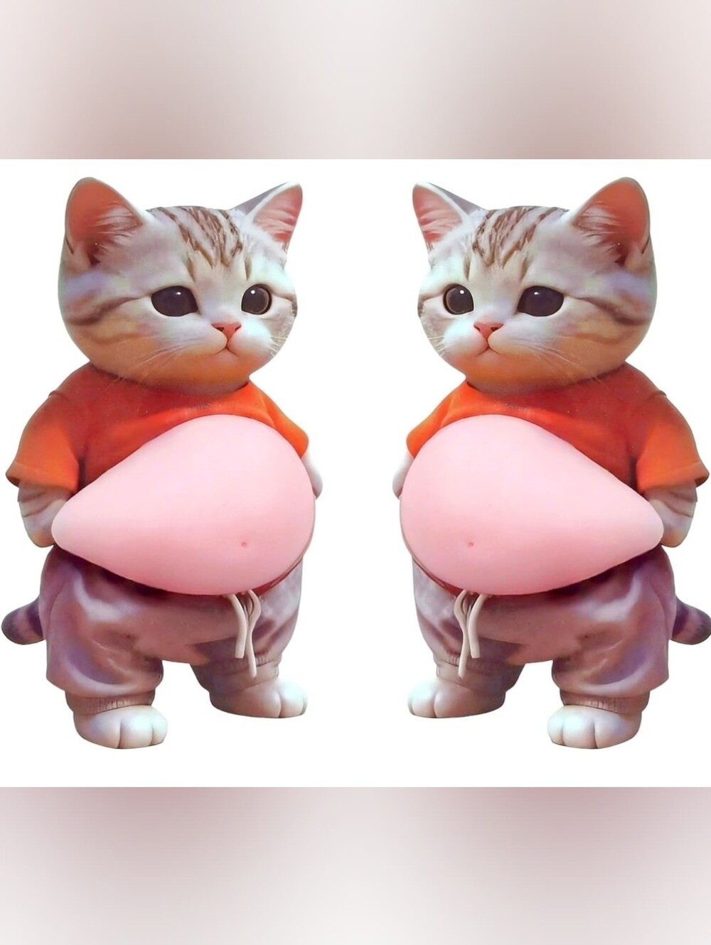 3D Cat Belly Sticker Soft Stickers Scrapbooking Mobile Phone Decoration Stickers
